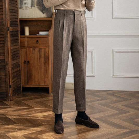 PS Klassische Vintage-Hose mit Taschen und Knopfverschluss für Herren